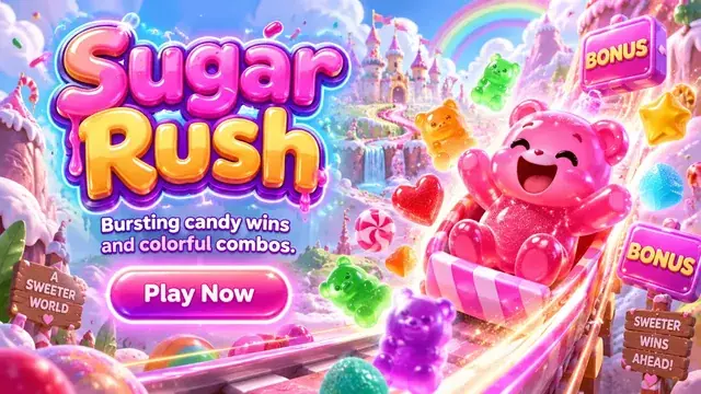Sugar Rush slot banneri