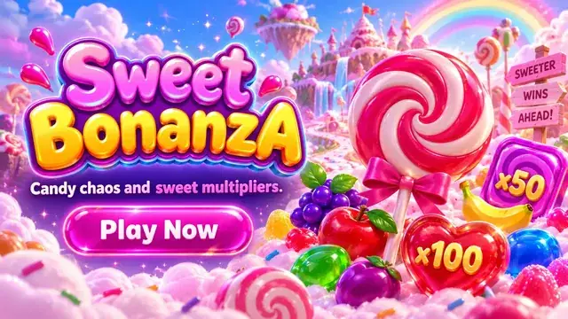 Sweet Bonanza slot banneri